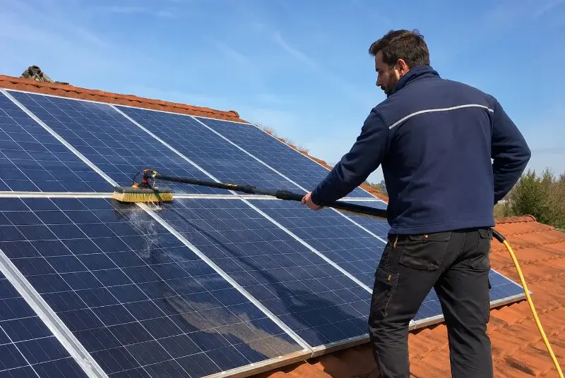 Nettoyage et entretien de panneaux solaires à Saint-Martin-de-Pallières